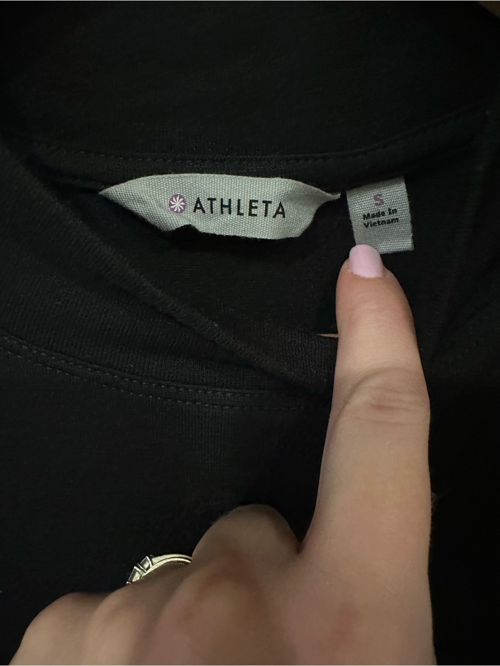 Athleta Black Mock Neck Sleeveless Tank Women’s Small - Picture 3 of 6